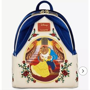 Loungefly Disney Beauty and the Beast Velvet Mini Backpack